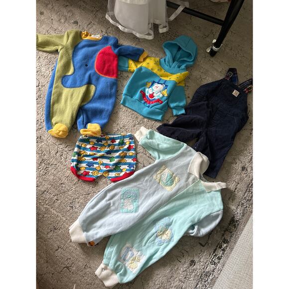 Vintage Baby boy clothes bundle 5 items Little Me Chaps Babycrest 3 months - Picture 1 of 7